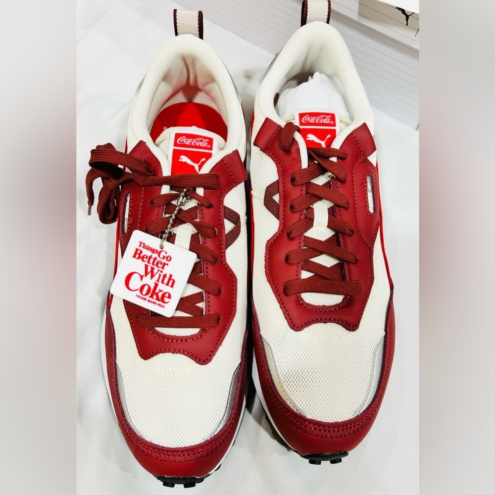PUMA COCA COLA Riser FV Sneakers - Intense Red/Silver - SIZE 13